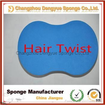 Popular Lower distortion Sponge Brush for Hair Various colors Hair Twist Sponge 2