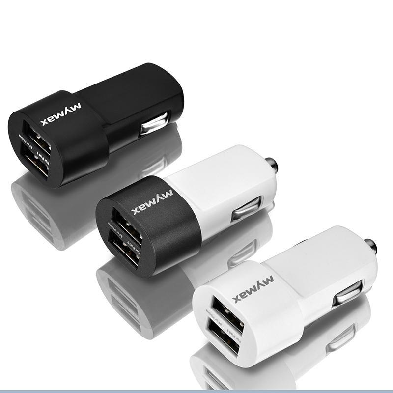 Portable 2.1A Bullet Dual USB Car Charger 3