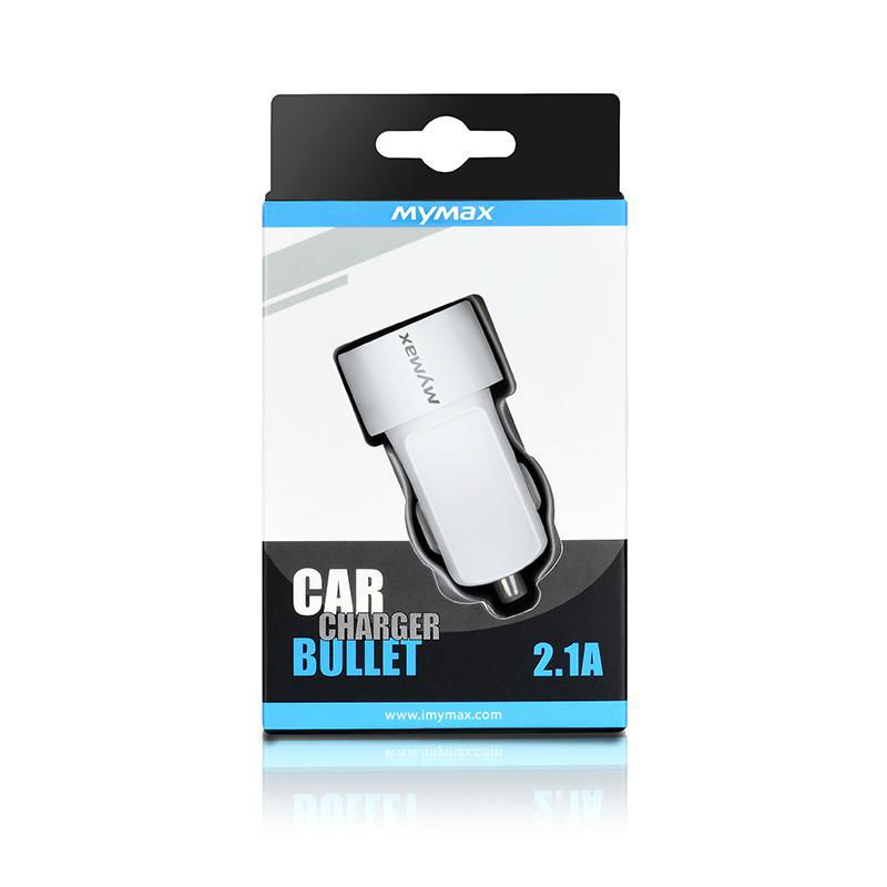 Portable 2.1A Bullet Dual USB Car Charger 5