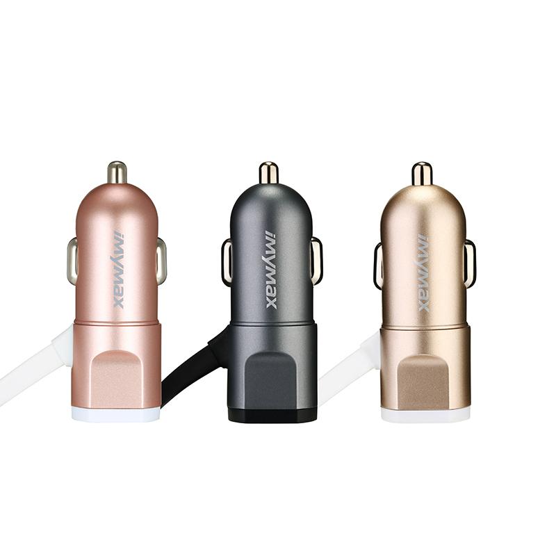 8pin Lighting Micro USB 2 in 1 3.4A Fast Charge Car Charger 4