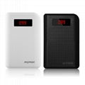 External Portable 10000mAh Carbon Power Bank with LED Display 1