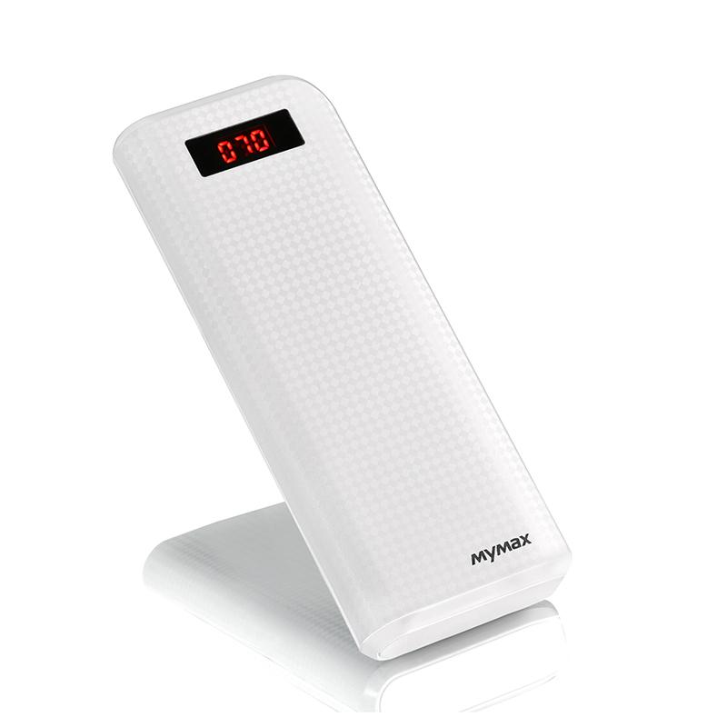 External Portable 20000mAh Carbon Power Bank with LED Display