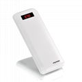 External Portable 20000mAh Carbon Power Bank with LED Display