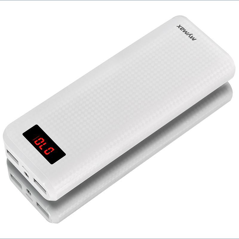 External Portable 20000mAh Carbon Power Bank with LED Display 3