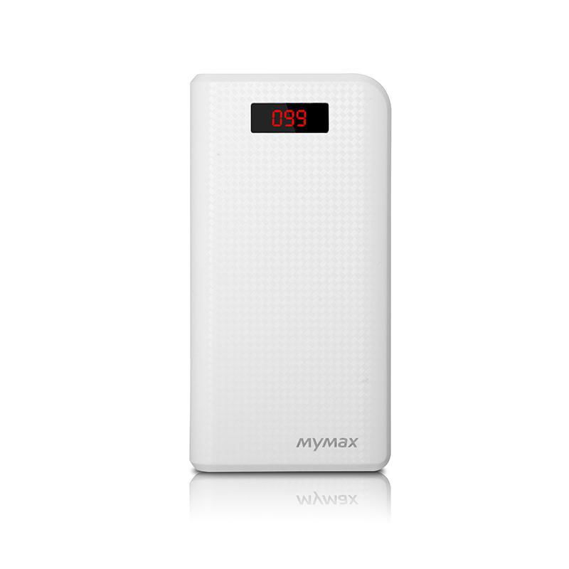 Imymax External Portable 30000mAh 2 USB Interface Carbon Power Bank with LED  3