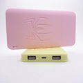 Wholesale 2 USB portable polymer power bank with plastic shell 2