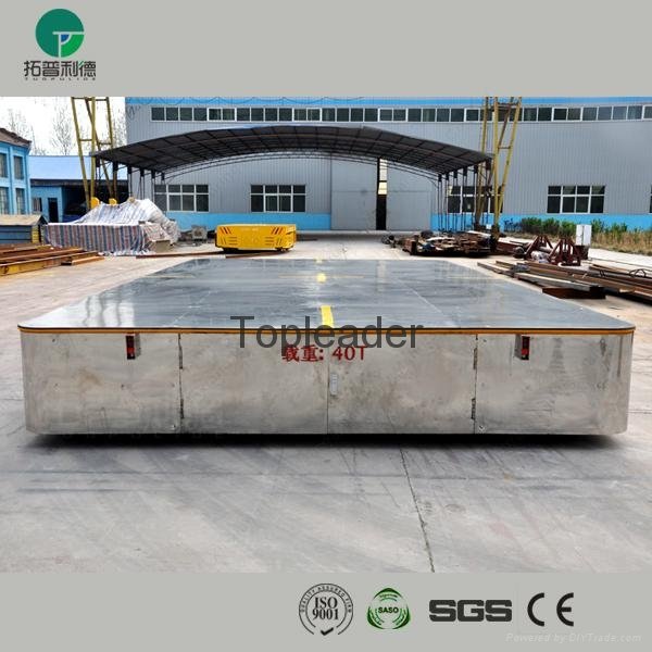 40t trackless transfer car on cement floor for mold handling 2