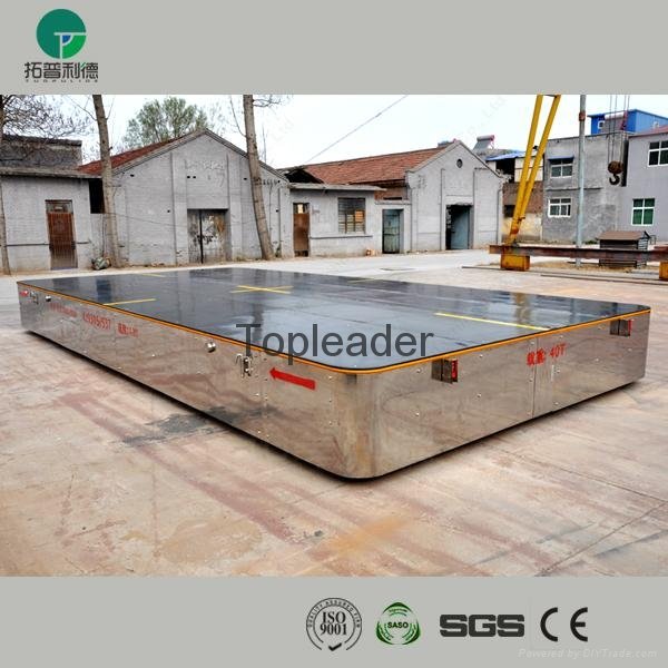 40t trackless transfer car on cement floor for mold handling 3