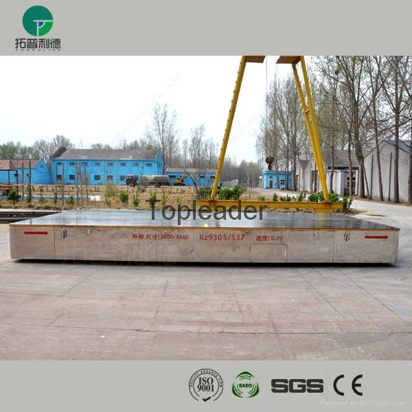 40t trackless transfer car on cement floor for mold handling 4