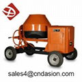 Reversible drum type concrete mixer