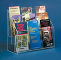 Promotional modern design clear acrylic brochure display rack 5