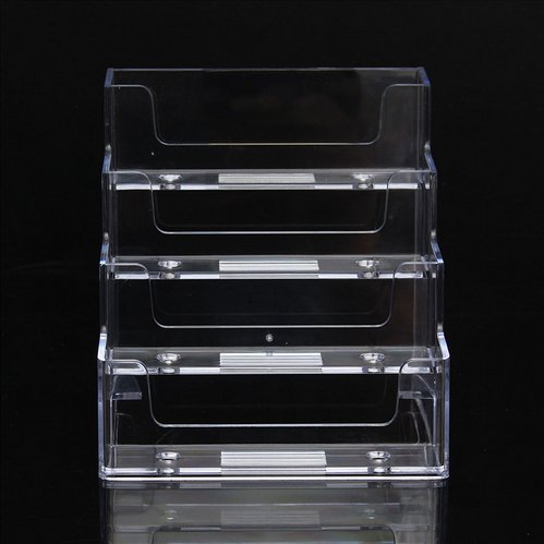 4 tiers clear brochure holder acrylic business card holder 5