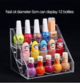 Fashion hot sale 4 layers transparent acrylic nail polish stand display 4