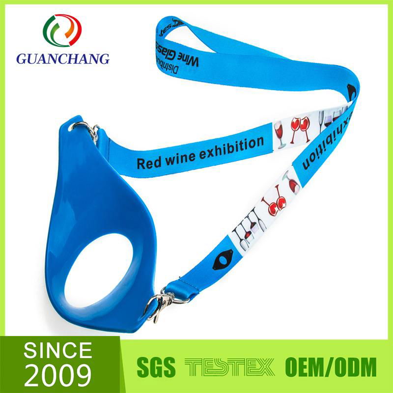Hot sale fashionable china market wine glass hoder polyester sublimation logo la