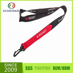 China wholesael fashionable polyester customized sublimation lanyard