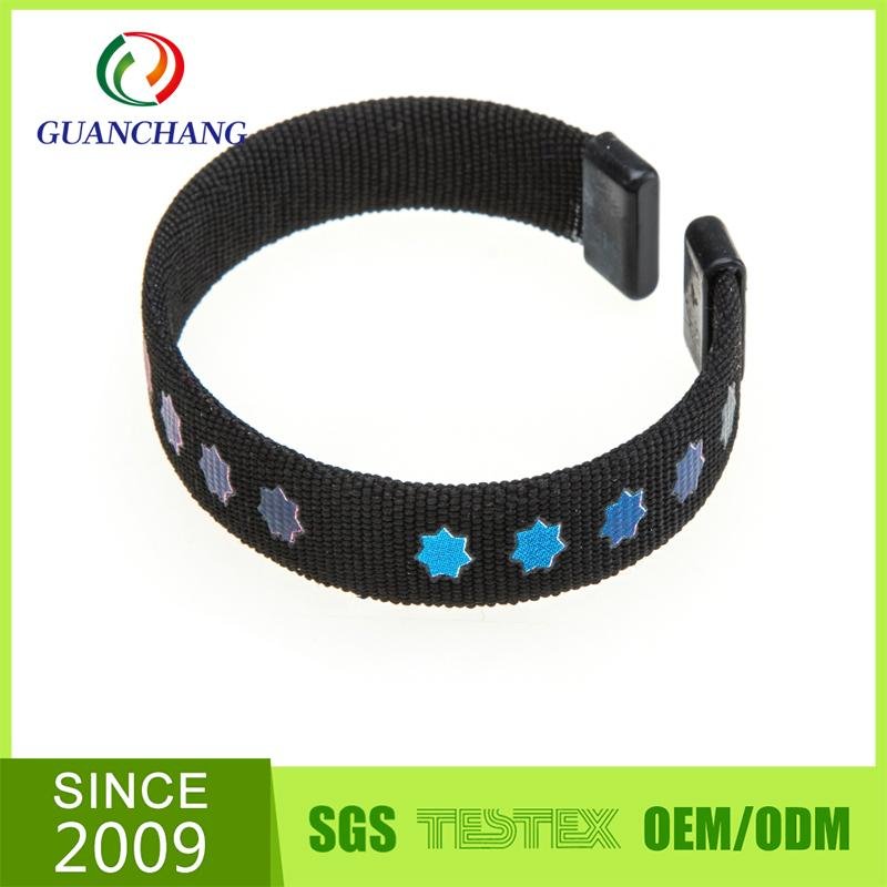 Wholesale fashionable souvenir polyester wristbands for events