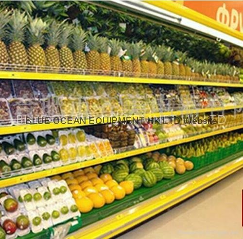 multi deck open chiller supermarket showcase