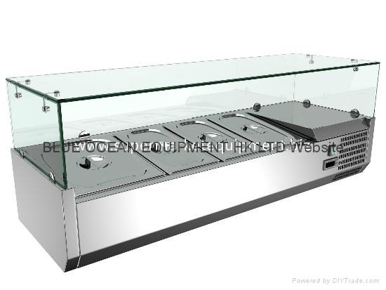 台式萨拉柜全304不锈钢澜海餐厅冷柜 2