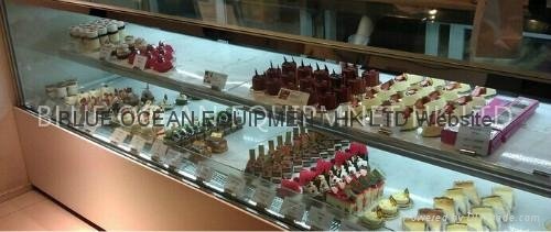 Japanese style cake showcase chiller display cabinet