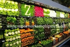 vegetable fruit multi deck display chiller cold chain supermarket use