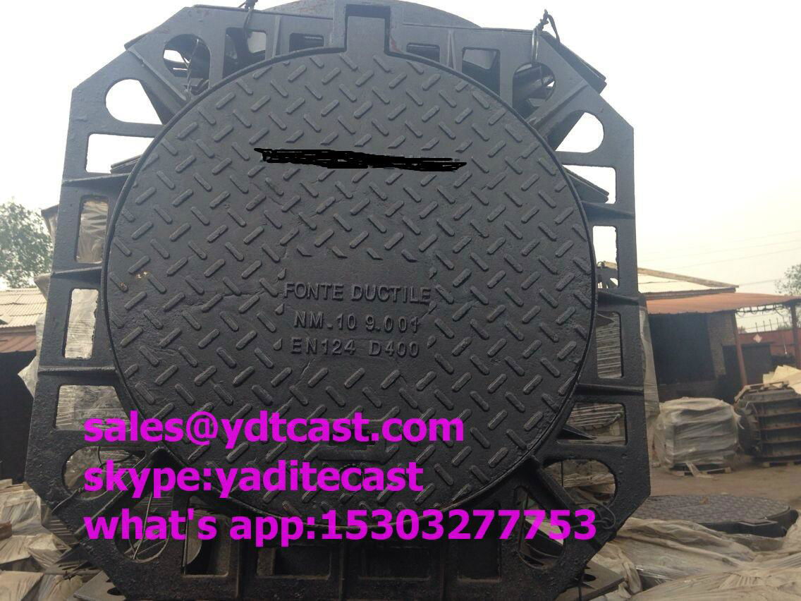 850*850*90 ductile iron manhole cover with frame  3