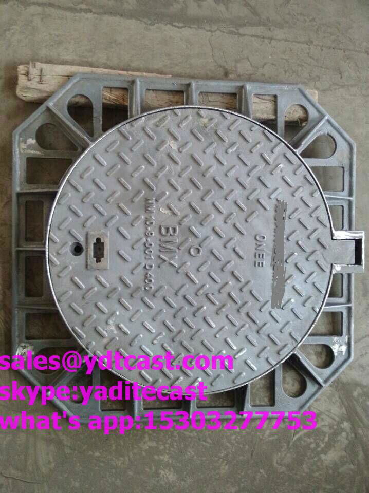 850*850*90 ductile iron manhole cover with frame  4