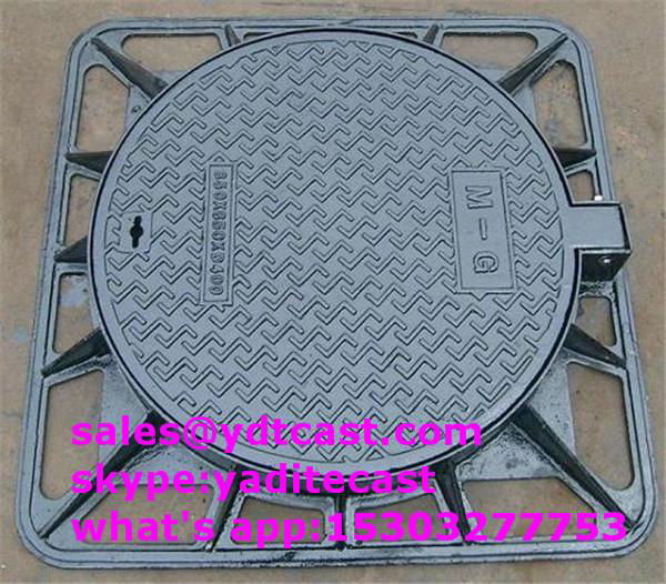 850*850 ductile iron manhole cover en124 d400 2