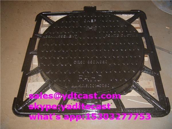 ductile iron manhole cover with frame C250 high quality manhole cover 4