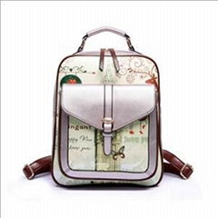 Silk Print Pu Laptop Bag