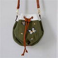 Embroider Canvas Bucket Bag