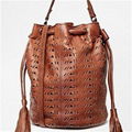 Laser Leather Bucket Bag