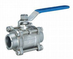 three plate welded ball valve