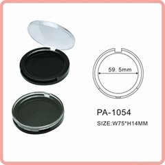 Empty plastic compact powder case cosmetics packaging