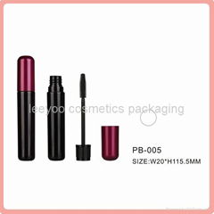 cylinder mascara tube with brush mascara container cosmetic packaging