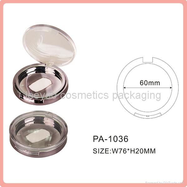 empty blush container round blush palette with transparent lid