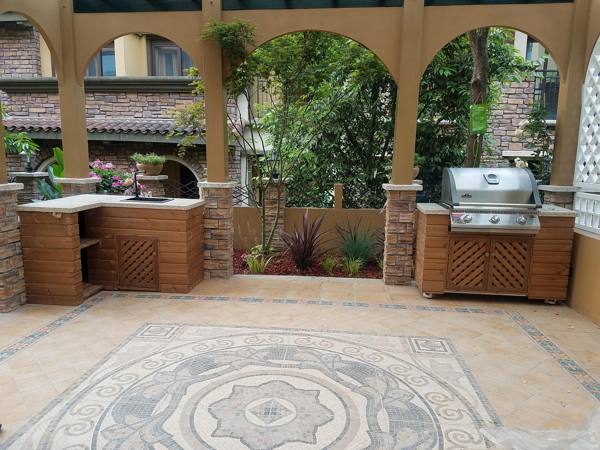 加拿大拿破仑木质别墅庭院户外烧烤台 1