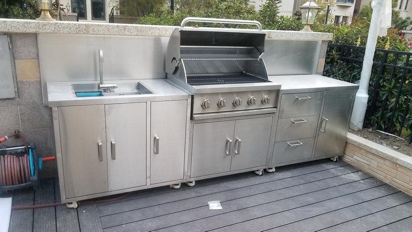 金石澜岸整体不锈钢户外烧烤台不锈钢厨房设备