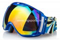 big size adult skiing goggles over glasses 5