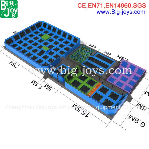 large trampoline park bungee jumping equipment for sale BJTP01