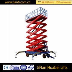 Scissor platform hydraulic electric trolley lift