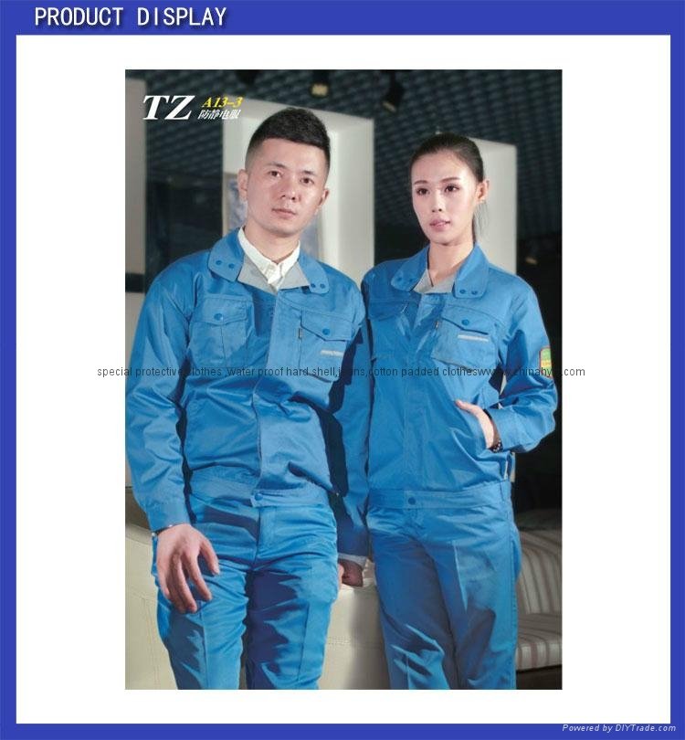 Blue anti static clothes