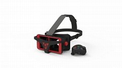 The latest vr 3d glasses plastic Headset & vr game controller for vr 3d games an