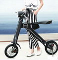 Black Electric Bicycle Folding 35km/h Load 150kg Foldable Bike  2