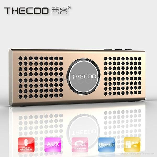 THECOO BTD708K Thinnest Speaker Aluminum Alloy Bluetooth Speaker 4