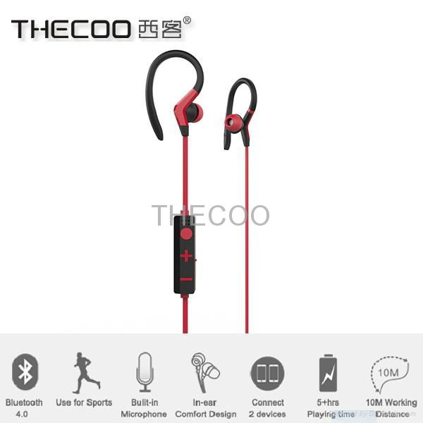 THECOO BT-E7 Bluetooth V4.0 Ear Canal Type Headphone In-ear Bluetooth Headphone 