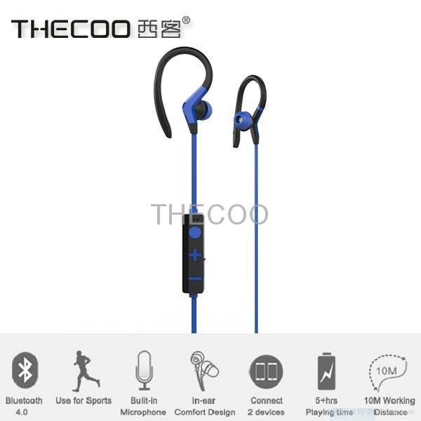 THECOO BT-E7 Bluetooth V4.0 Ear Canal Type Headphone In-ear Bluetooth Headphone  2