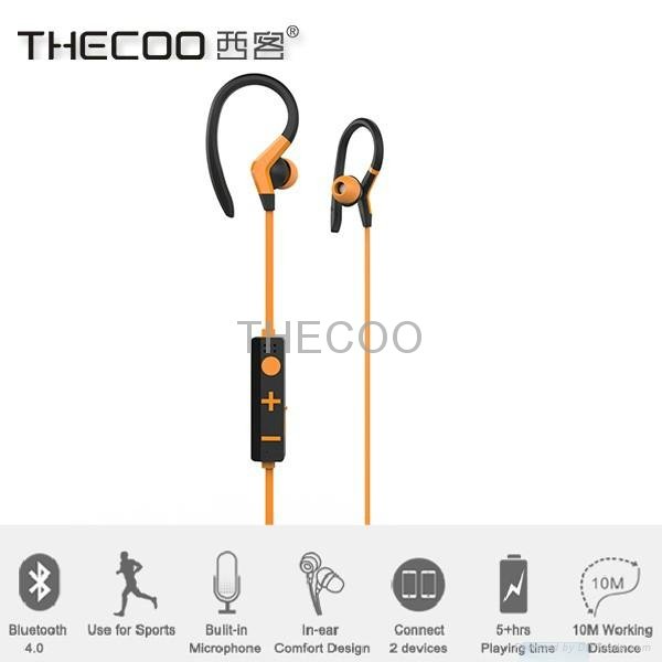 THECOO BT-E7 Bluetooth V4.0 Ear Canal Type Headphone In-ear Bluetooth Headphone  4