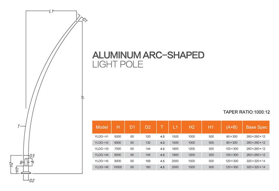 china factory aluminum street light pole 2