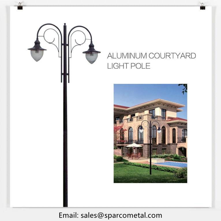 aluminium spinning garden lighting pole light 3