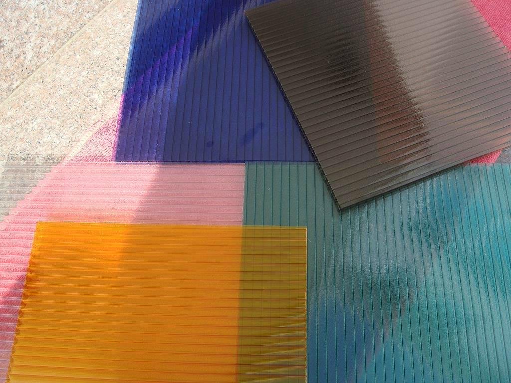 Crystal polycarbonate PC hollow twin wall sheet sheeting plate board panel 5